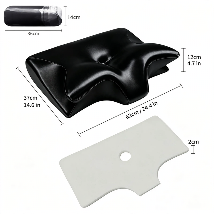 Neck support pillow, butterfly shape, memory foam