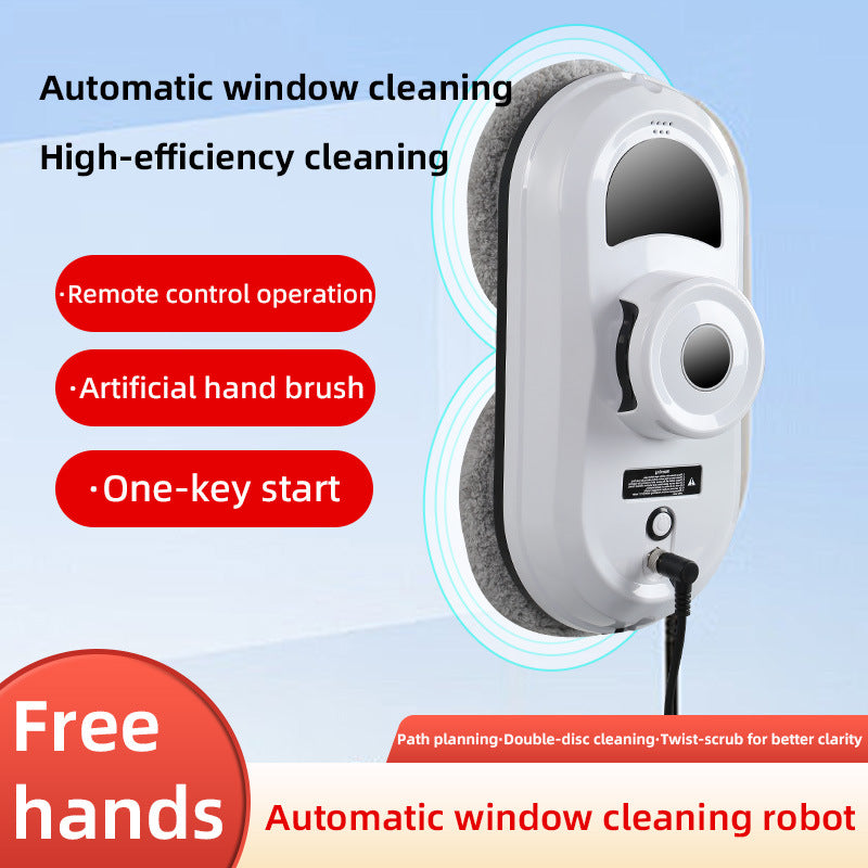 Automatic window cleaning robot with spray system