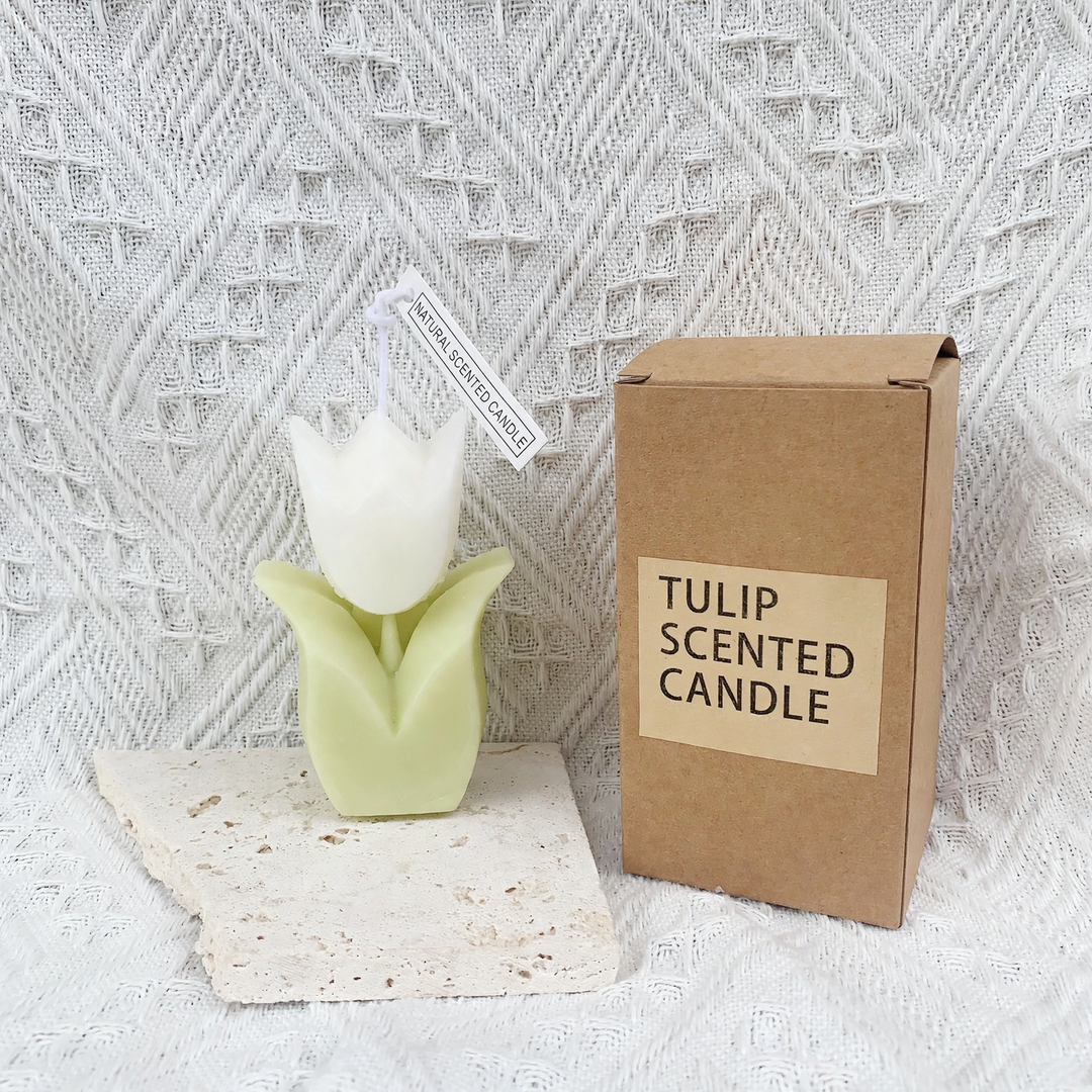 Handmade Scented Candle, Tulip Shape, Soy Wax