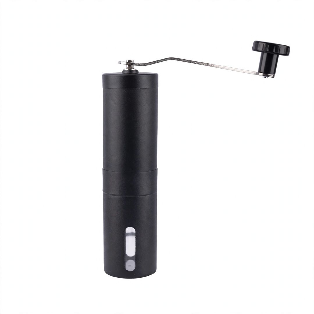Hand crank coffee mill with ceramic or steel grinding mechanism
