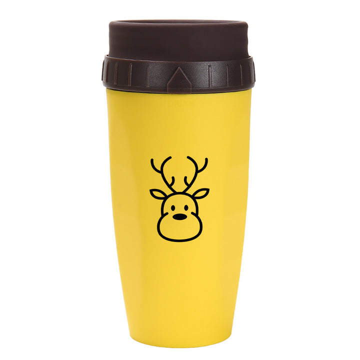 Portable drinking cup with straw, 300 ml