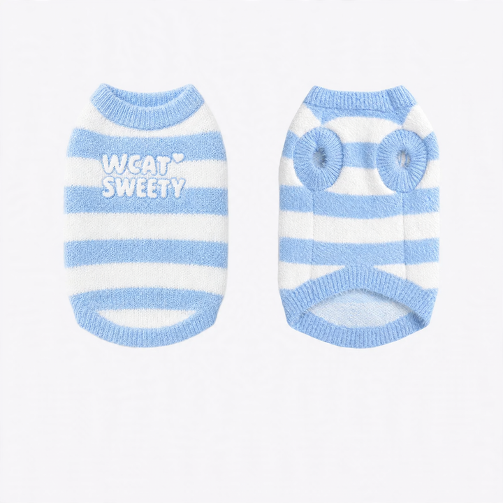 Pet sweater with letter pattern