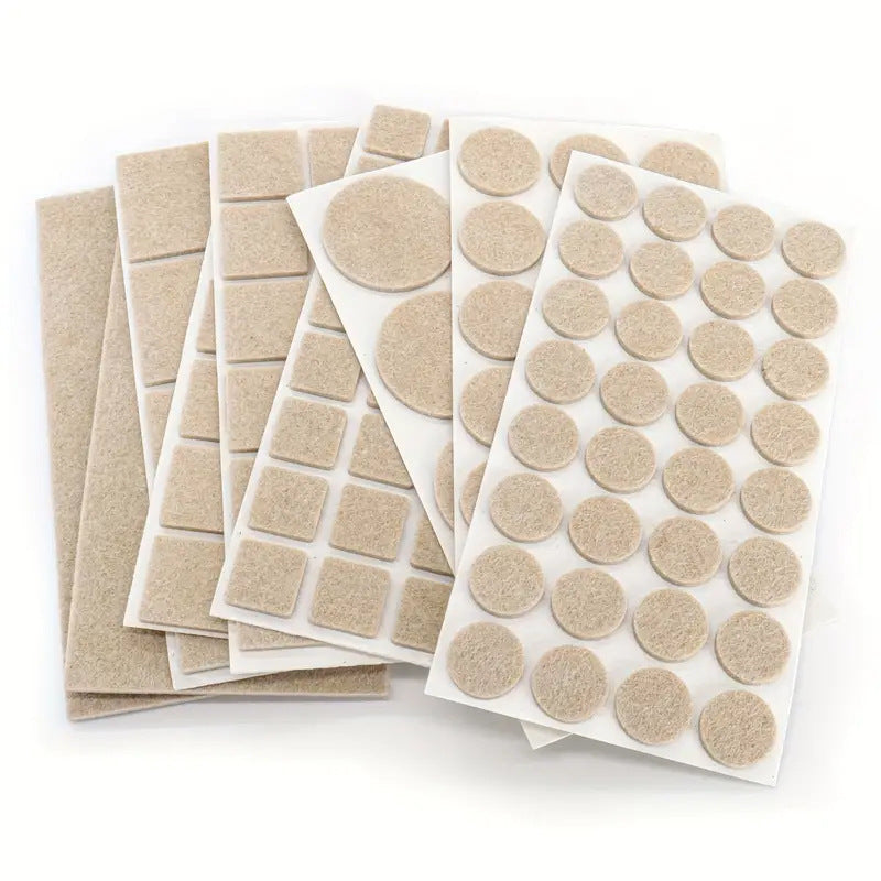 Self-adhesive furniture glides, various shapes