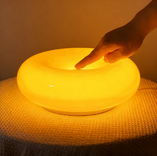 Donut wall and table lamp with touch dimmer