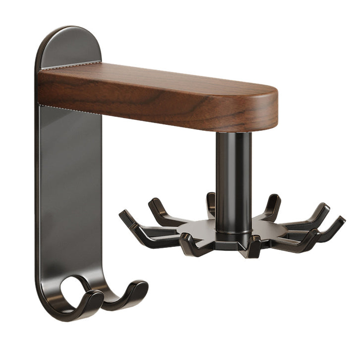 Rotating kitchen stand made of walnut
