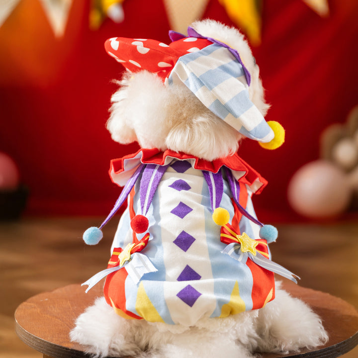 Pet Clown Costume, padded, Autumn/Winter