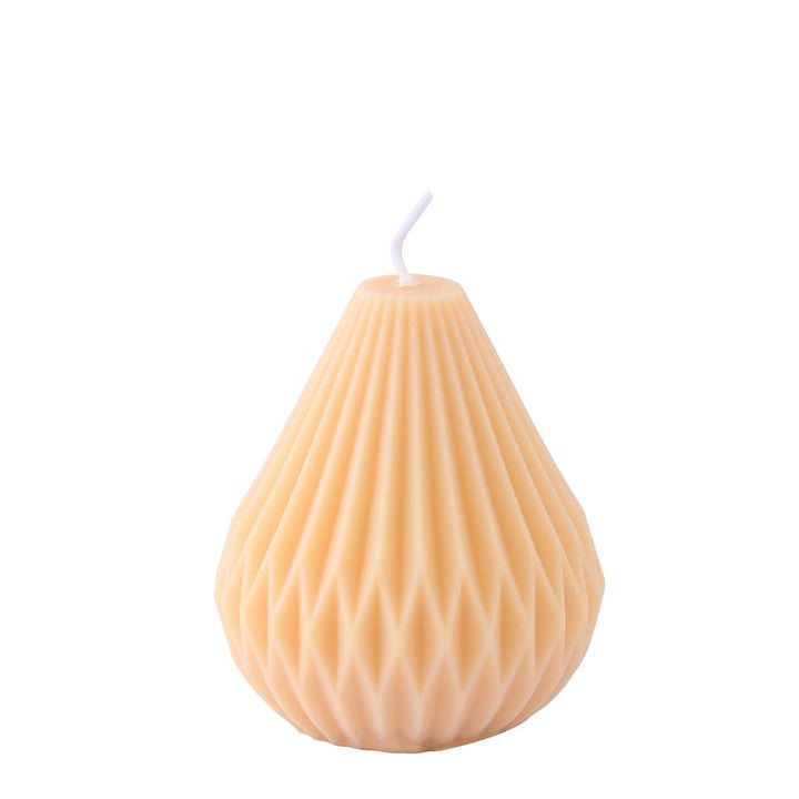 Handmade scented candle made of soy wax, round