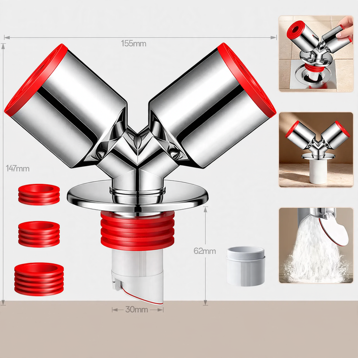 Y-shaped drain connection for washing machine and dryer