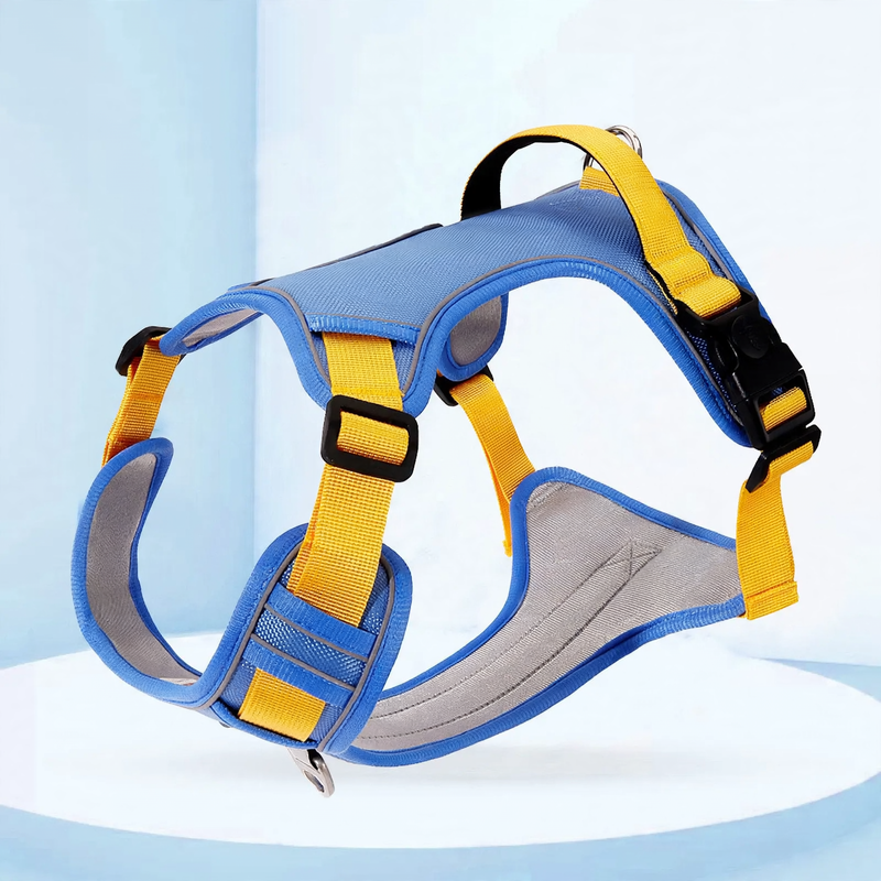 Dog harness with double ring, breathable, various sizes