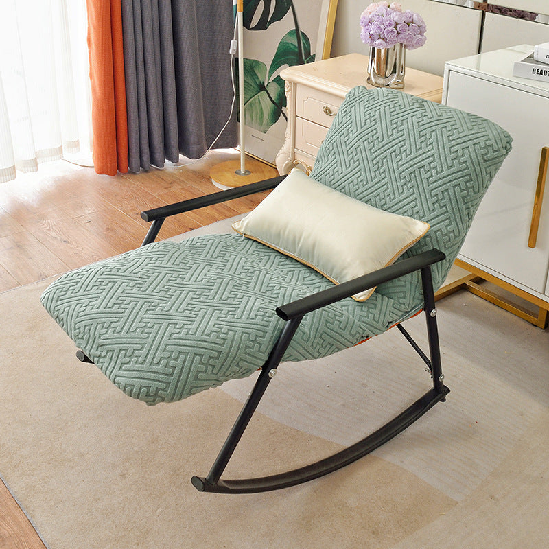 Elastic lounge chair cover, solid color, single seat