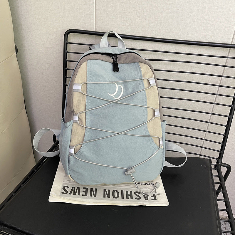 Nylon-Backpack, 20–35 L, with letter pattern