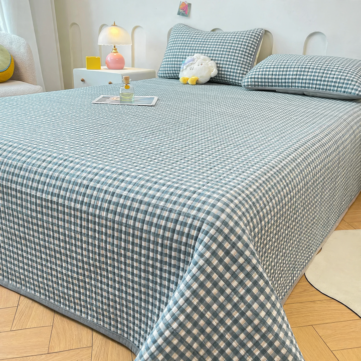 Cotton bedspread with baby fleece, 3-piece