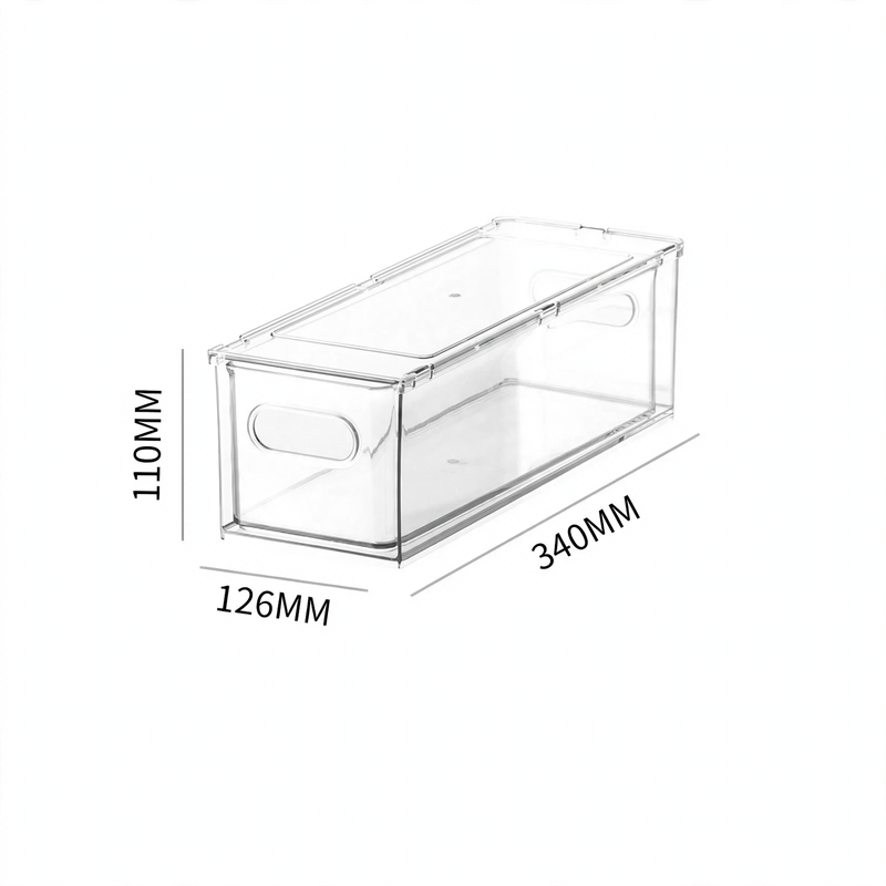 Refrigerator storage box, drawer system
