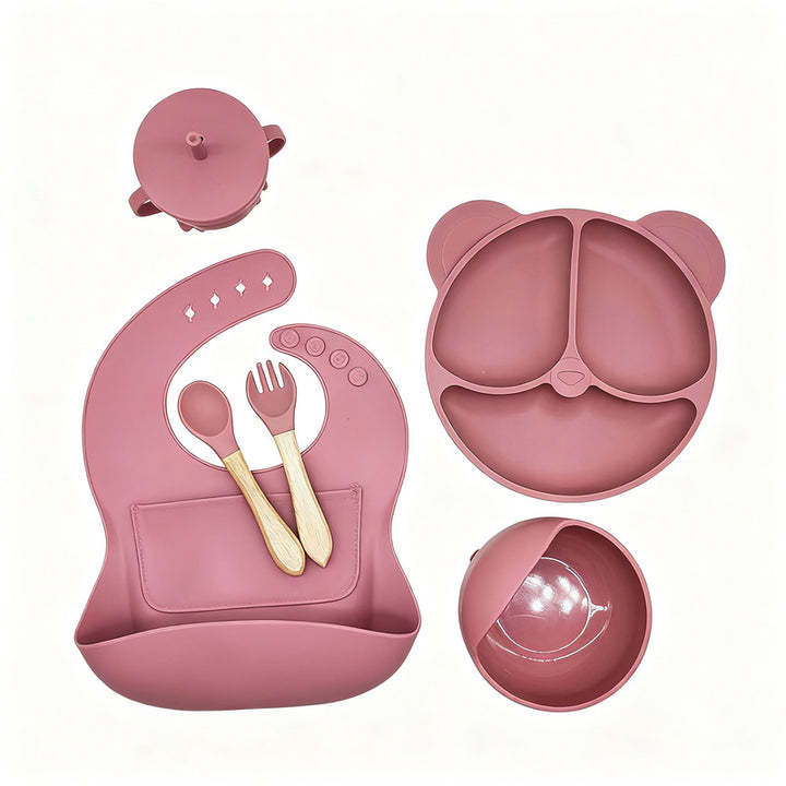 Silicone children's dish set, 6 pieces