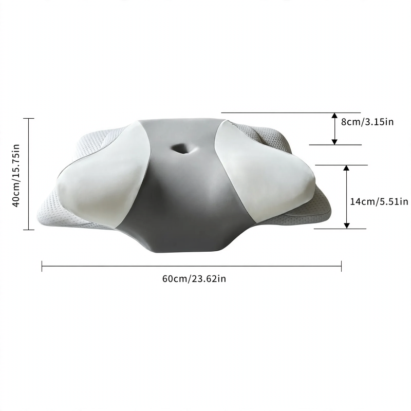 Neck support pillow made of memory foam, butterfly shape