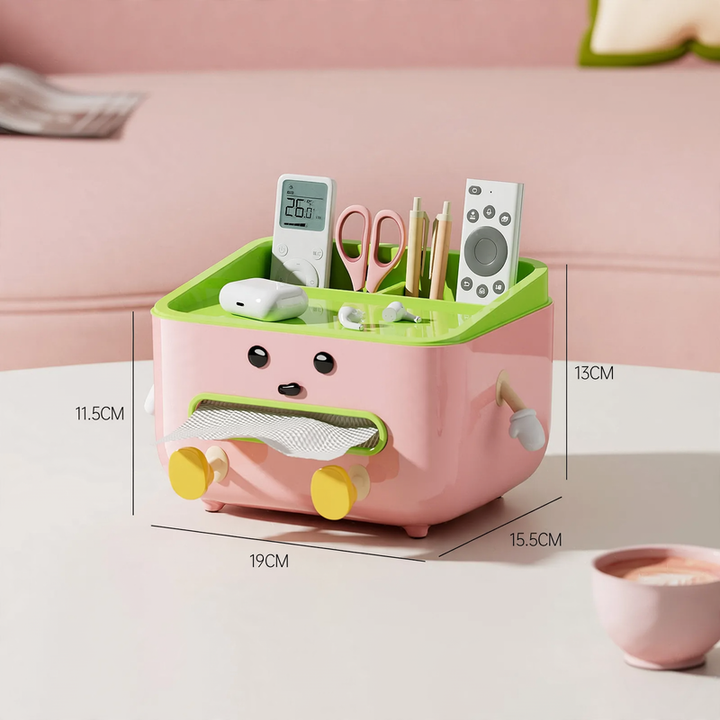 Multifunctional table shelf for tissues and accessories
