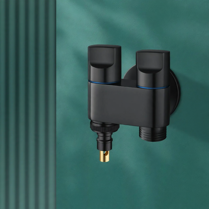 Corner valve for washing machines, 4-piece thread