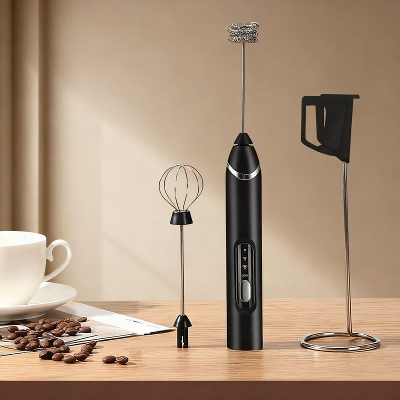 Electric milk frother, USB-C, multiple functions