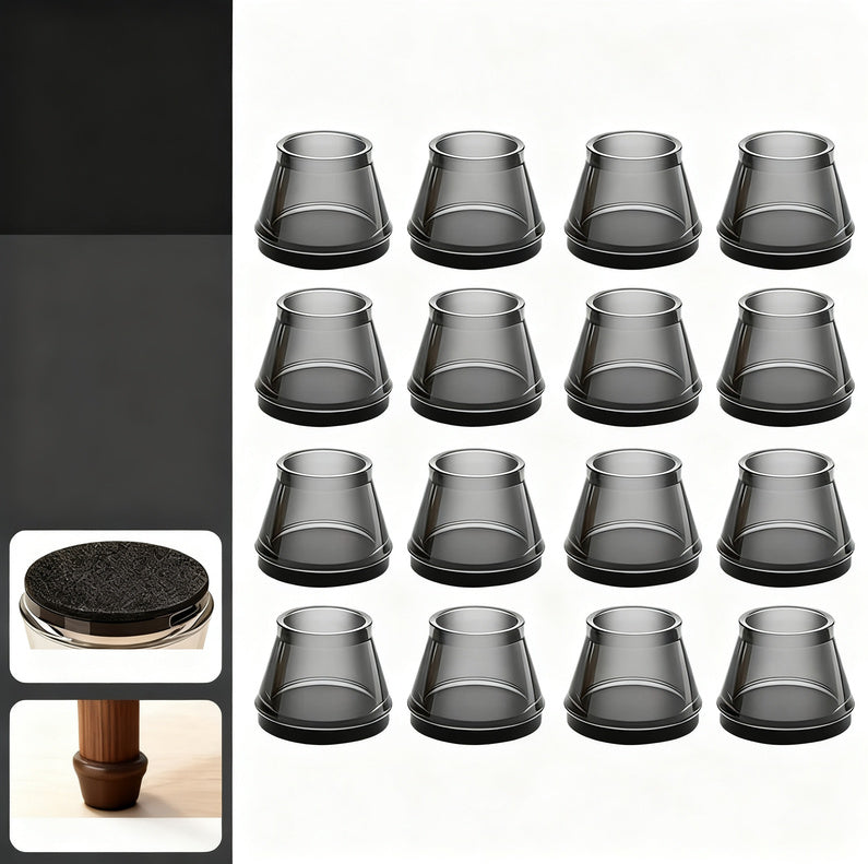 Silicone chair glides and furniture feet, round