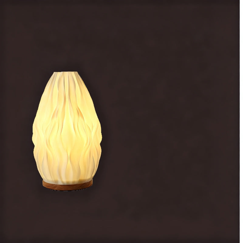 3D rotary lamp with USB charging, cream style
