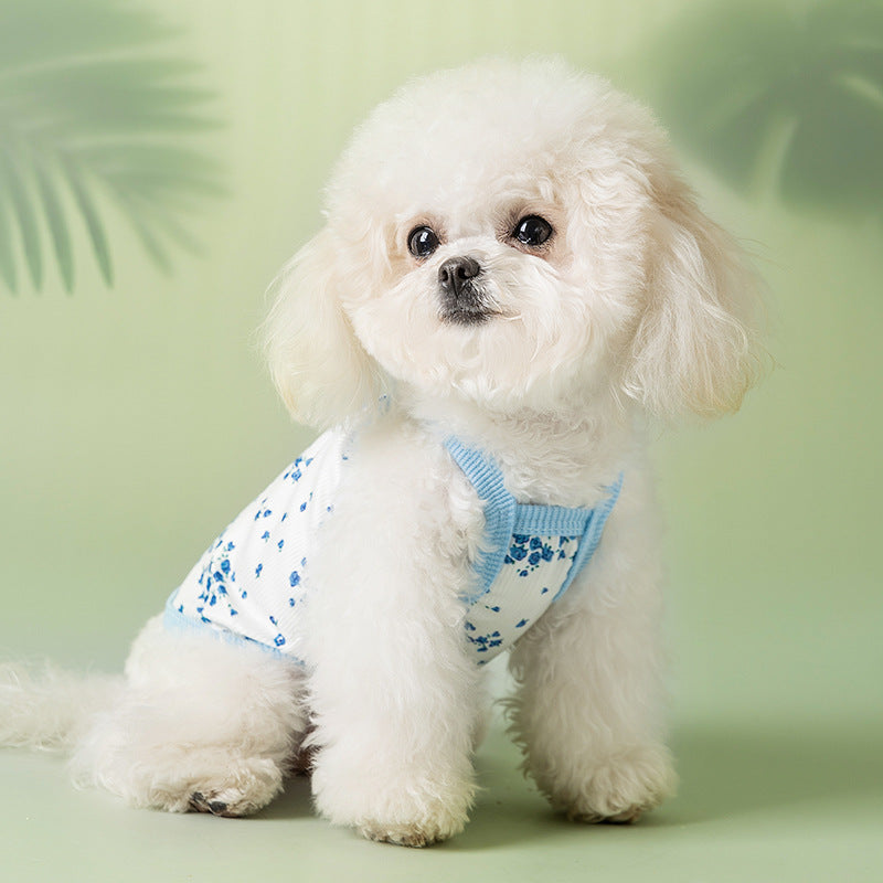 Summer strap dress for cats and small dogs, cotton