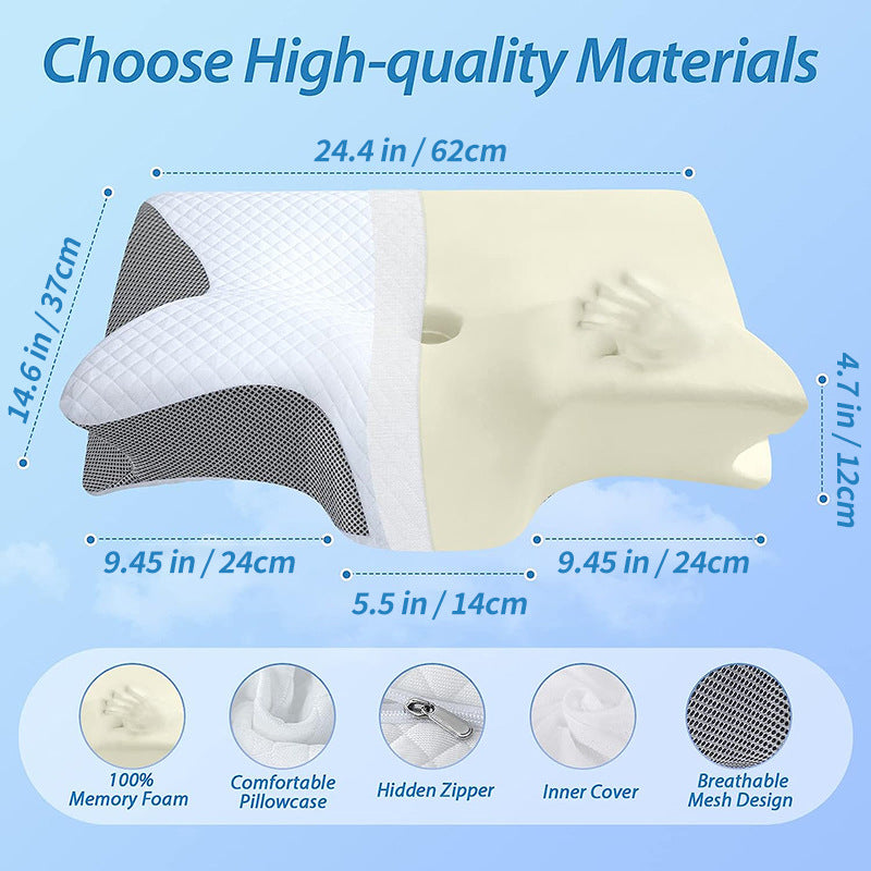 Butterfly-shaped Neck Support Pillow made of Memory Foam