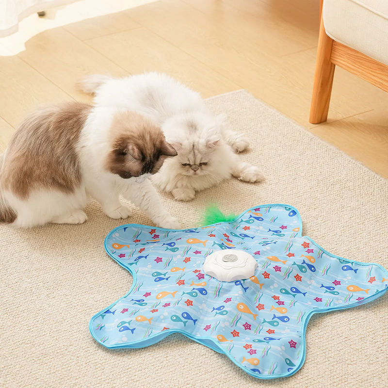 Electric cat toy with rotating disc