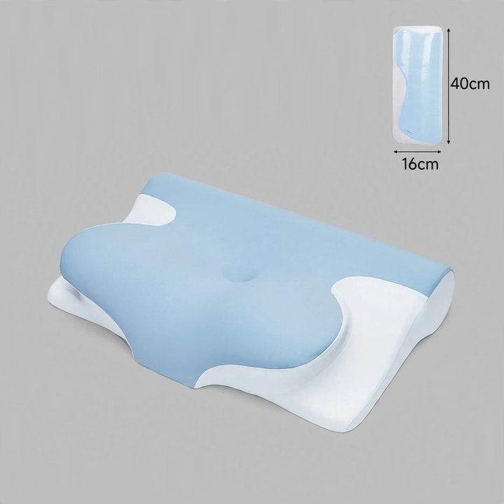 Ergonomic neck support pillow made of memory foam