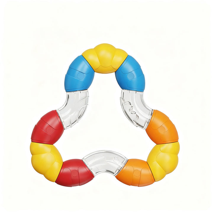 Baby rattle and teething ring, 0–3 years