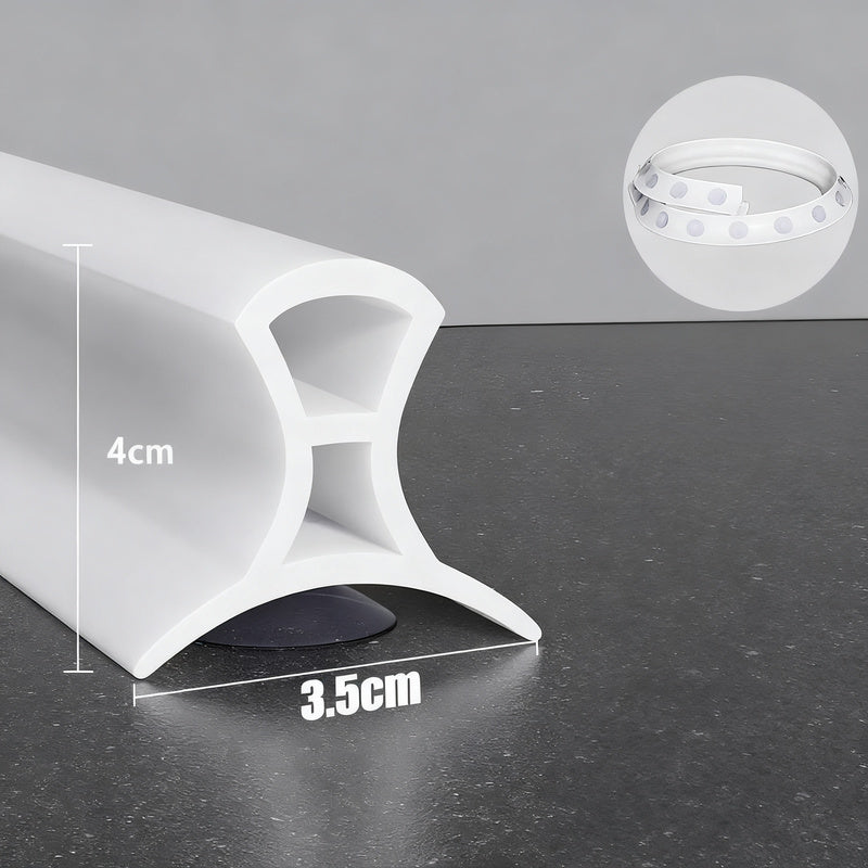 Silicone sealing strip for shower, adjustable
