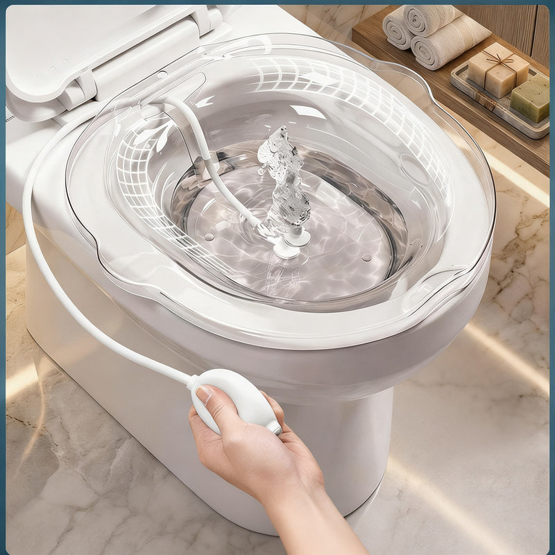 Plastic sitting bathtub