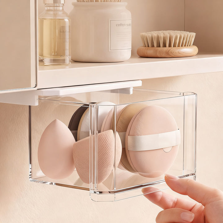 Drawer storage box, transparent