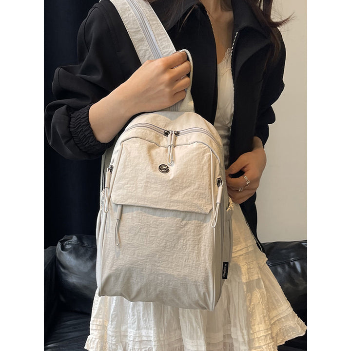 Lightweight nylon backpack, casual style
