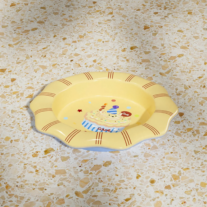 High-foot ceramic bowl for dogs and cats