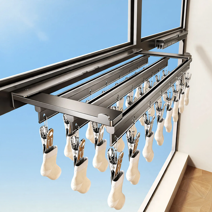 Clothes dryer with clips, aluminum, model 707-016-1A