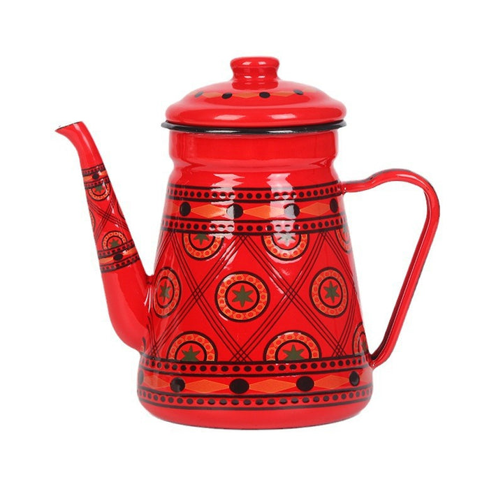 Enamel Coffee Pot with Gooseneck, 1.2–1.5 L