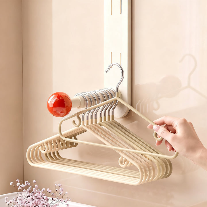Plastic hanger organizer, wall mountable