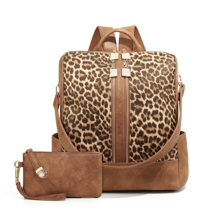 Women's Backpack, Canvas, Checkerboard Pattern