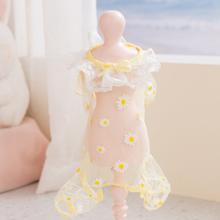 Cat clothing, mesh fabric, four legs, summer