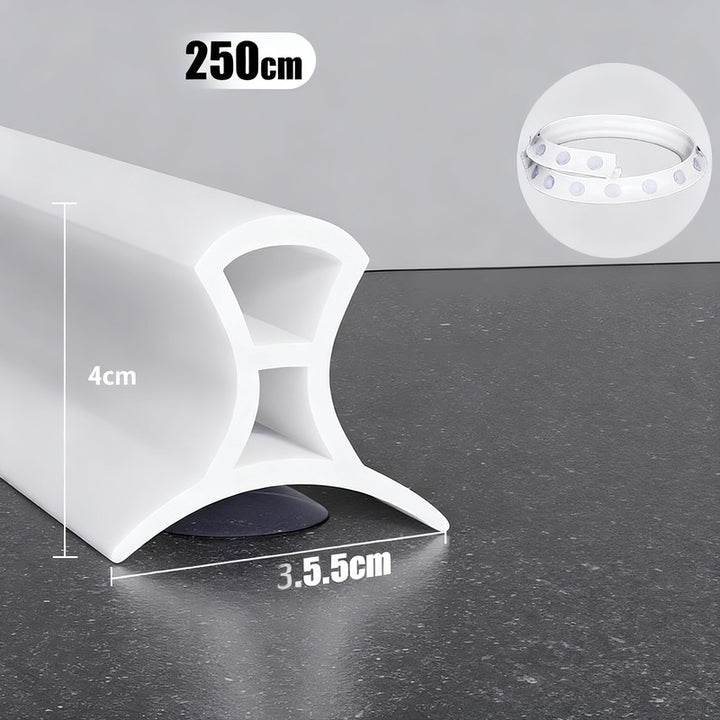 Silicone sealing strip for shower, adjustable