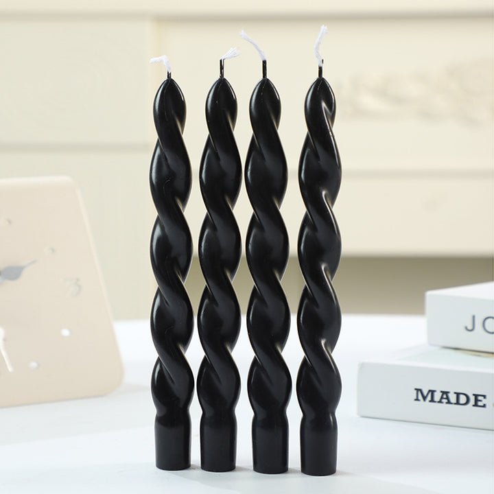 Scented candle in spiral shape made from soy wax