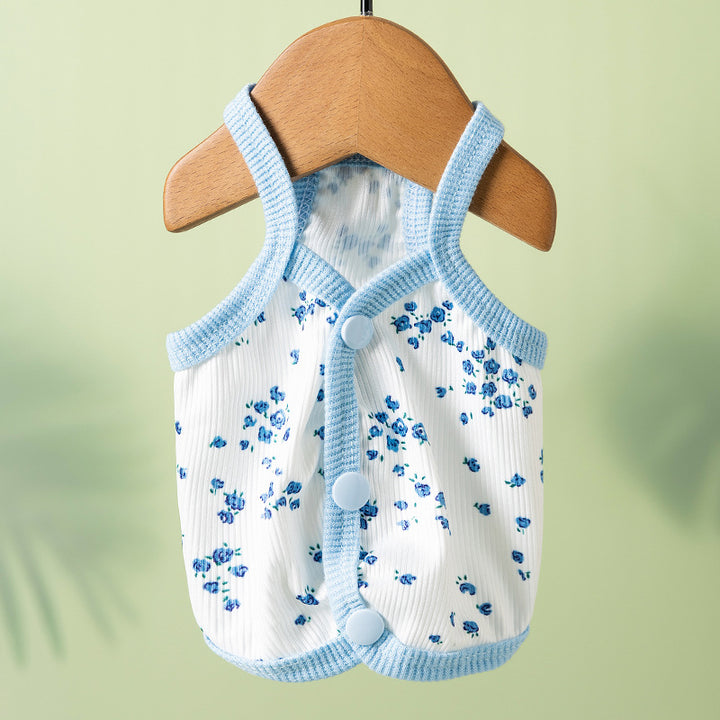 Summer strap dress for cats and small dogs, cotton