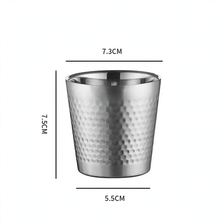 Double-walled stainless steel mug, 175–260 ml