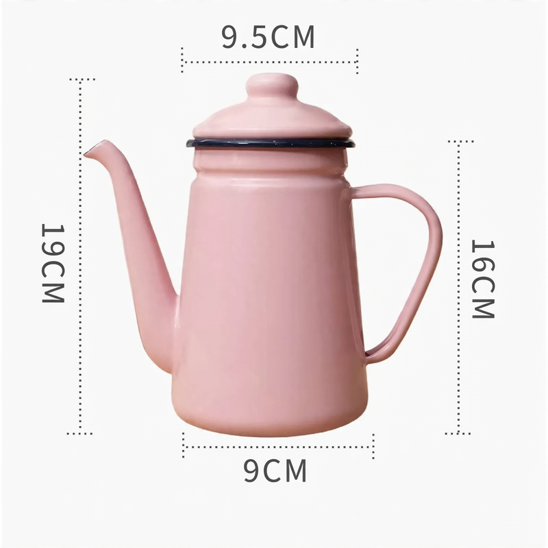 Enamelled hand brewing kettle 1.1 L