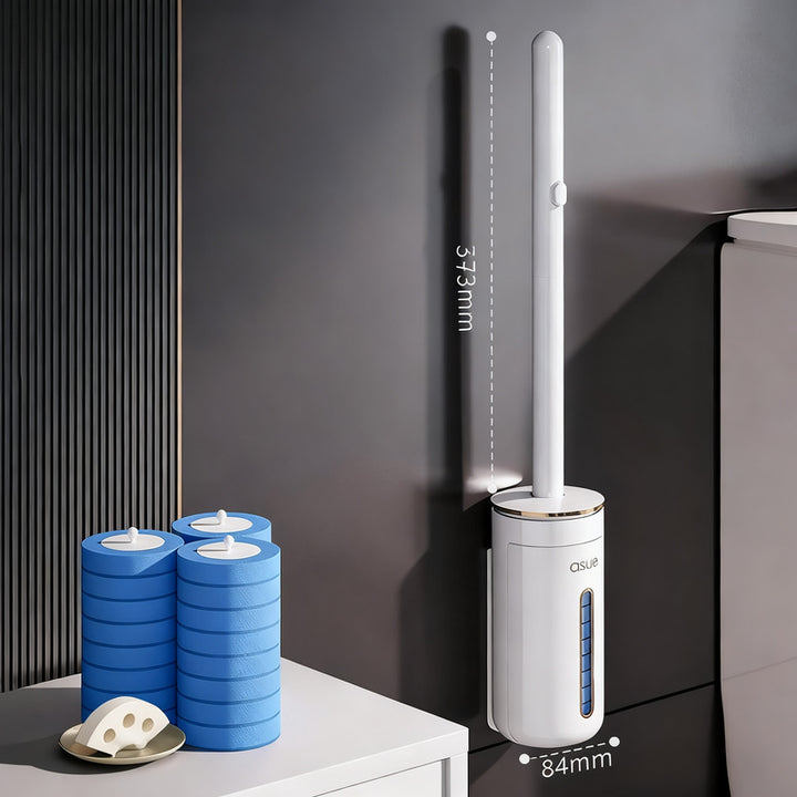 Toilet brush with interchangeable heads