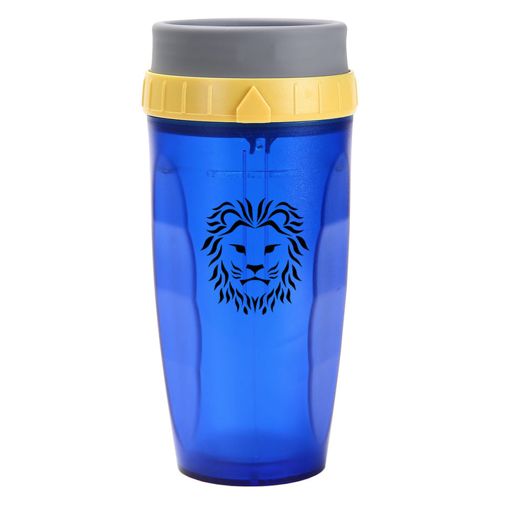 Portable drinking cup with straw, 300 ml