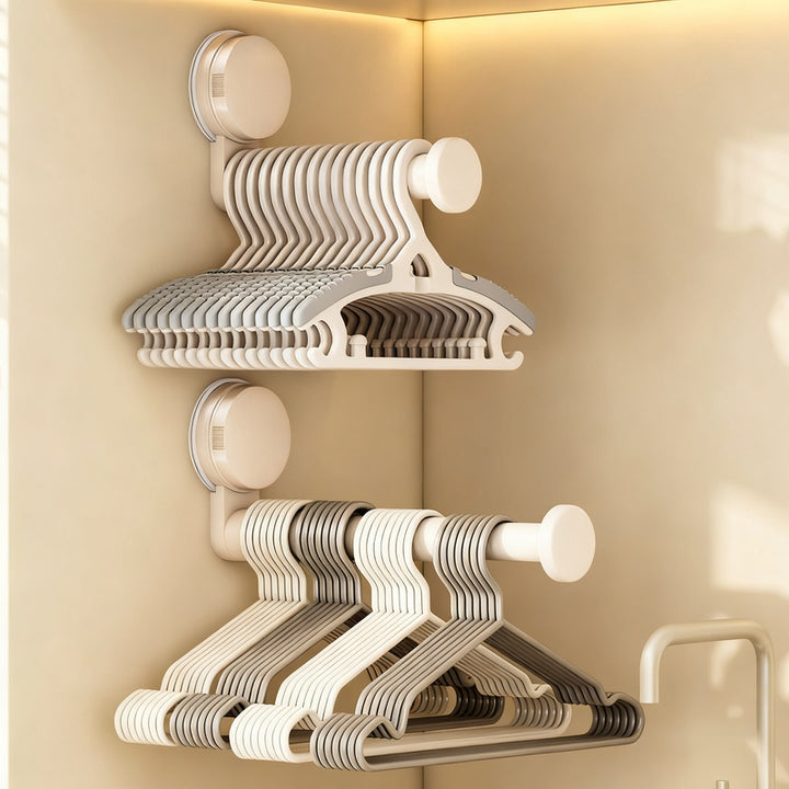 Telescopic clothes rail with suction cup