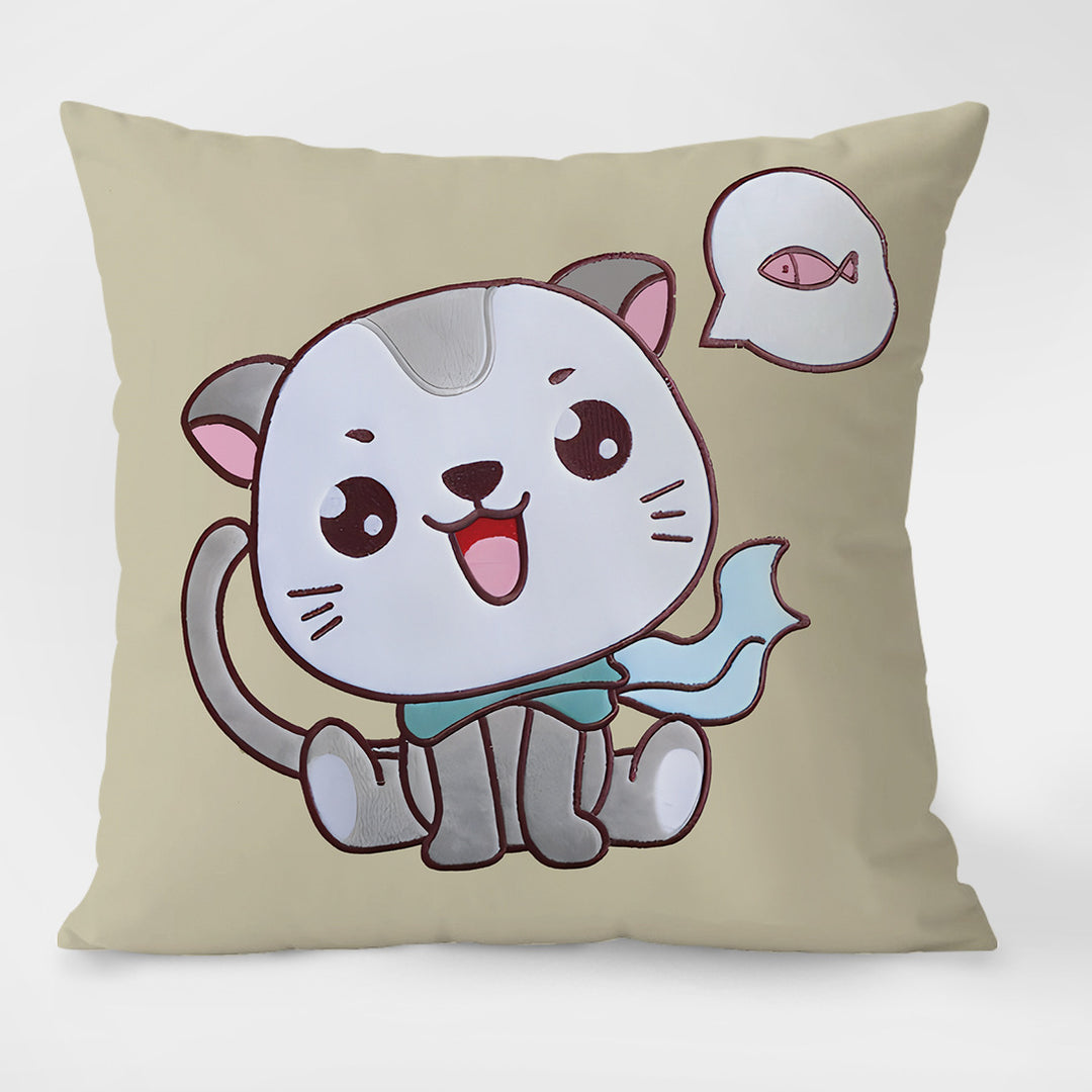 Decorative cushions with cartoon design, filled