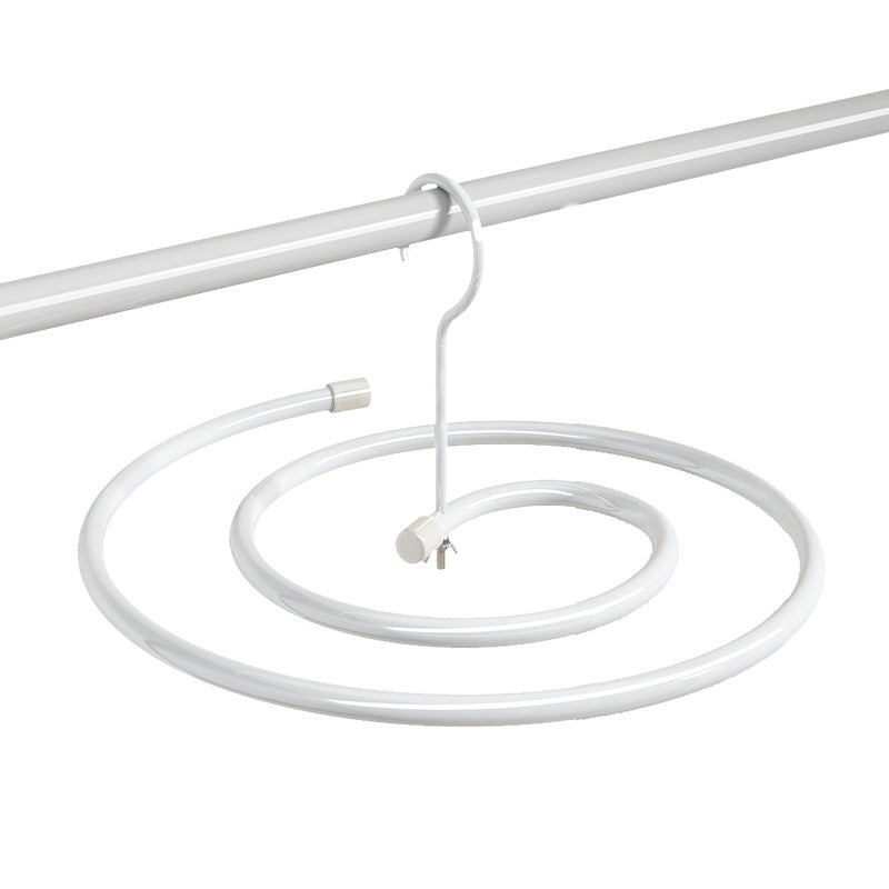 Clothes dryer spiral-shaped, round or oval