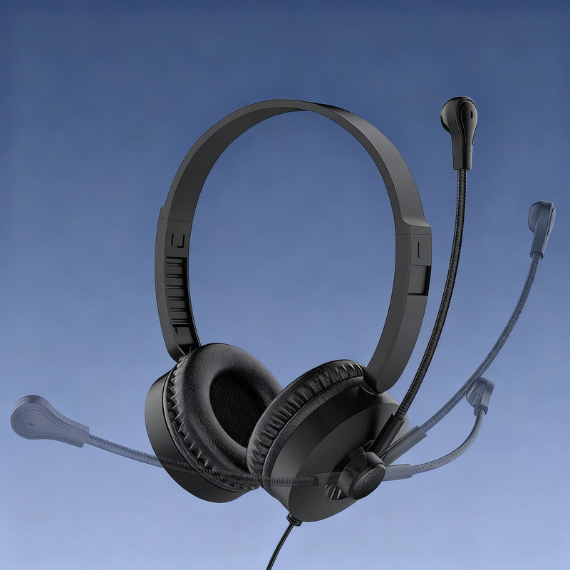 Bai'en DH800 Call Center Agent Telemarketing Outbound Customer Service Headset Computer Mobile Phone Telephone Headset